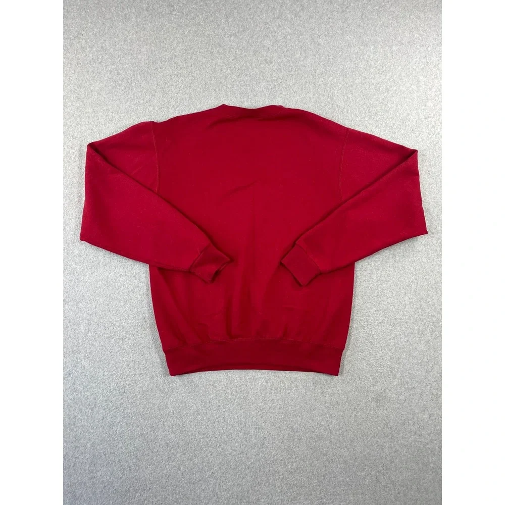 Indiana University Sweatshirt Mens S Red Champion IU Hoosiers Long Sleeve Crew
